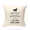 Alano espanol cushion, dog pillow, alano espanol pillow, gifts for dog lovers, cover cotton canvas print, dog lover gift, 40x40 50x50 219