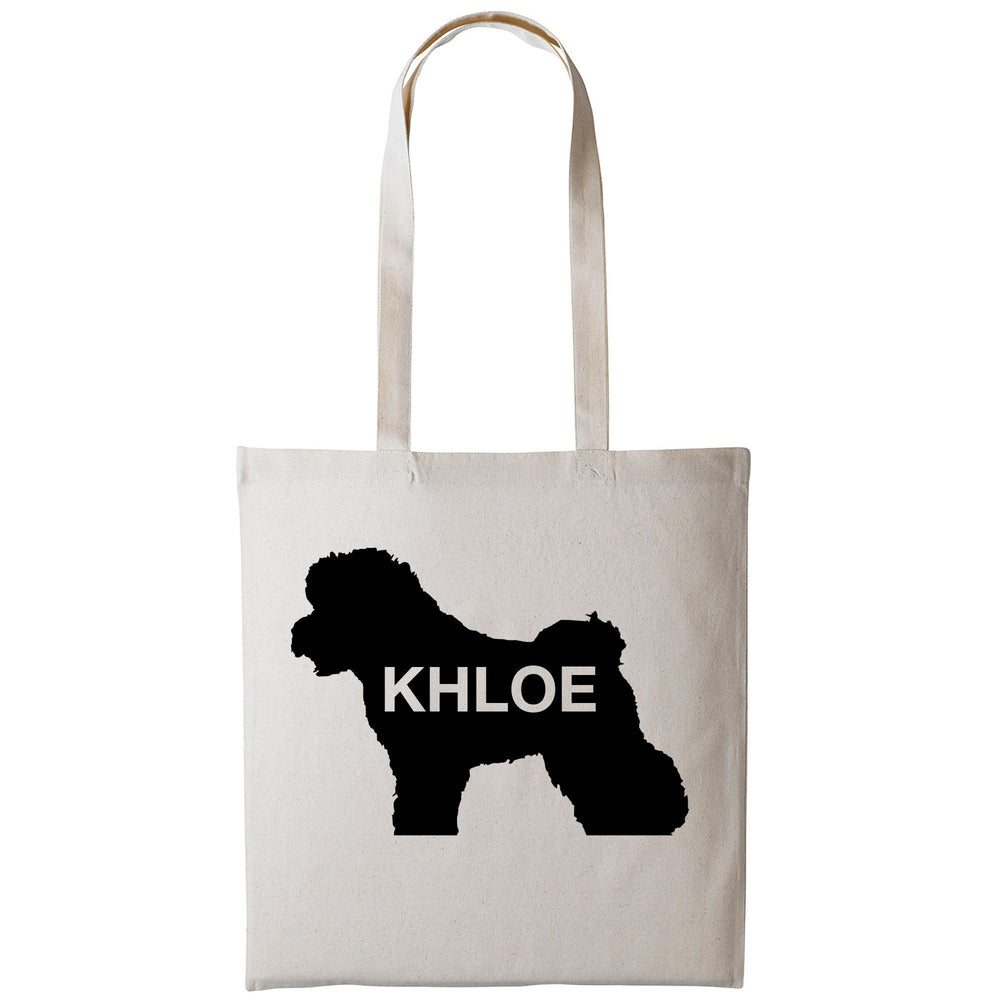 Bichon frise tote bag, bichon frise gifts, personalised tote bag, canvas tote bag, custom tote bag, shopping bag, large tote bag, black tote