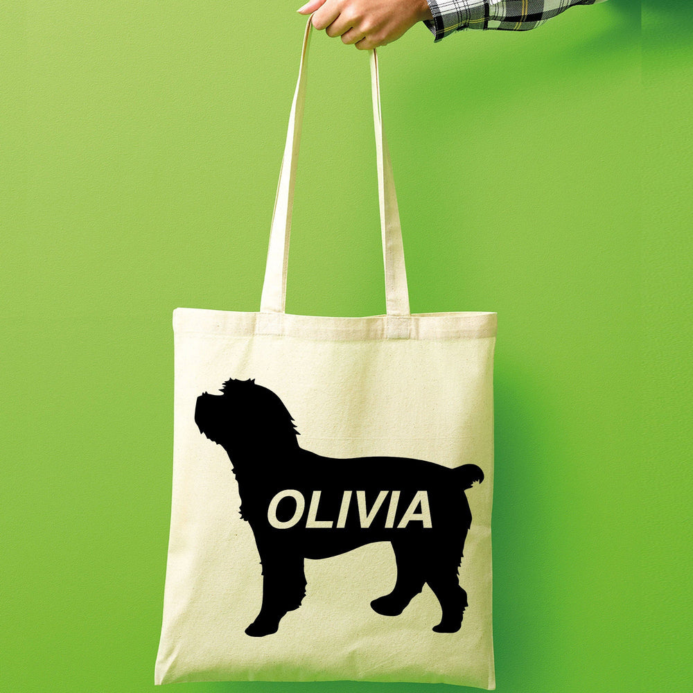 Cockapoo tote bag, cockapoo gifts, personalised tote bag, canvas tote bag, custom tote bag, shopping bag, large tote bag, black tote bag