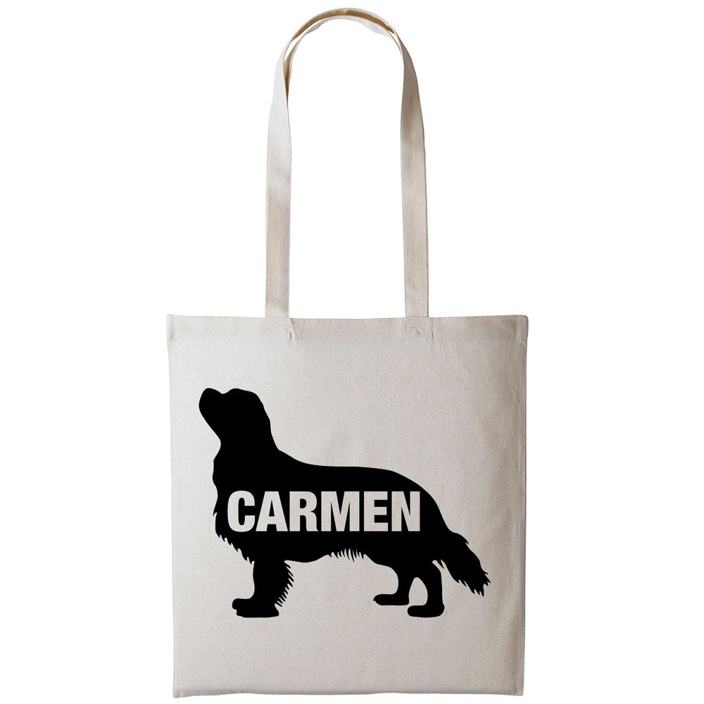 Cavalier king charles spaniel tote bag, spaniel gifts, personalised tote bag, canvas tote bag, custom tote bag, shopping bag, large tote bag