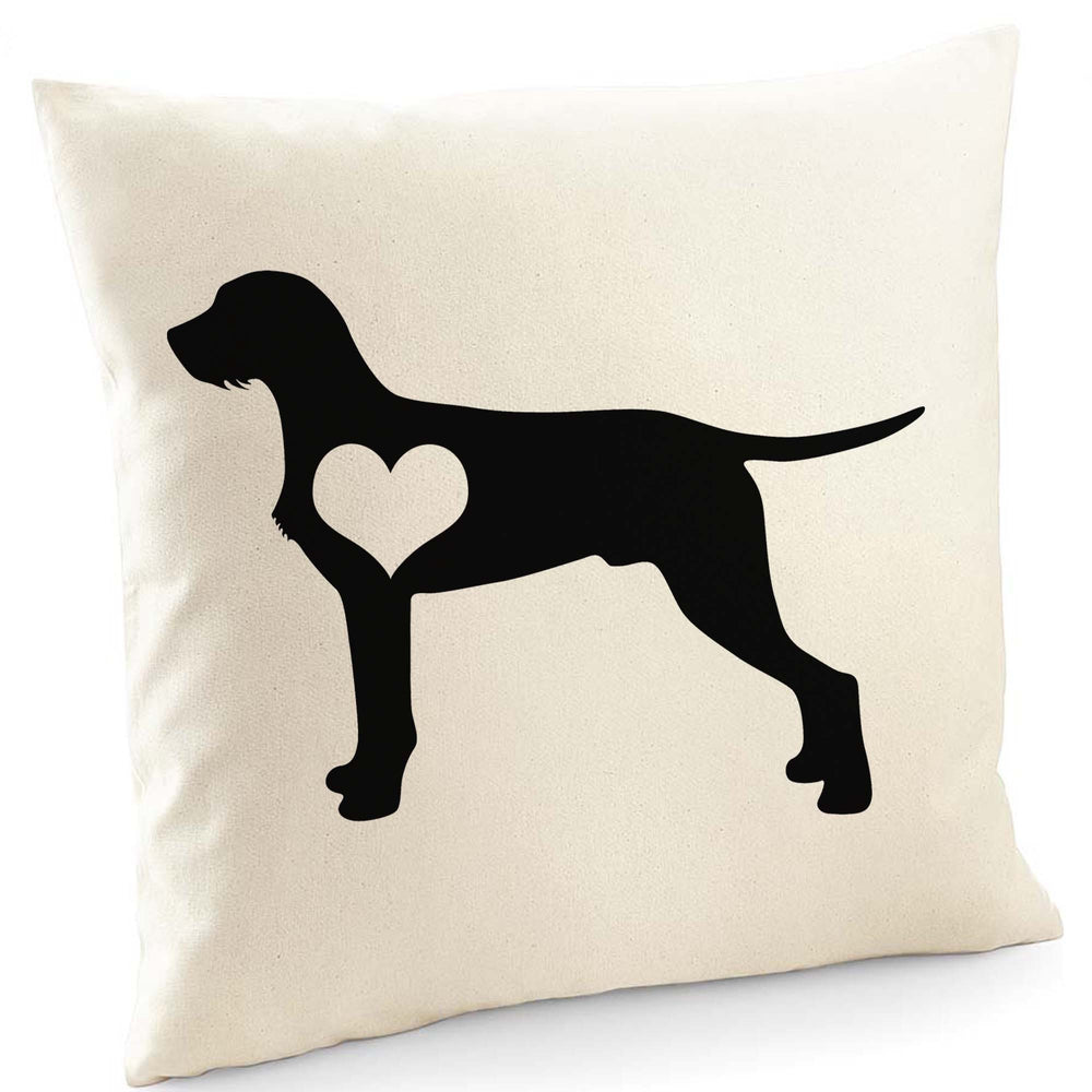 wirehaired vizsla cushion, dog pillow, wirehaired vizsla pillow cover cotton canvas print, dog lover gift for her 40x40 50x50 317