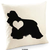 cocker spaniel pillow, dog pillow, Cocker spaniel cushion, cover cotton canvas print, dog lover gift for her 40 x 40 50 x 50 202