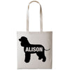 Irish water spaniel tote bag, spaniel gift, personalised tote bag, canvas tote bag, custom tote bag, shopping bag, large tote bag, tote bag