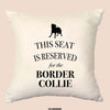 Border collie cushion, dog pillow, border collie pillow, cover cotton canvas print, dog lover gift for her 40 x 40 50 x 50 188