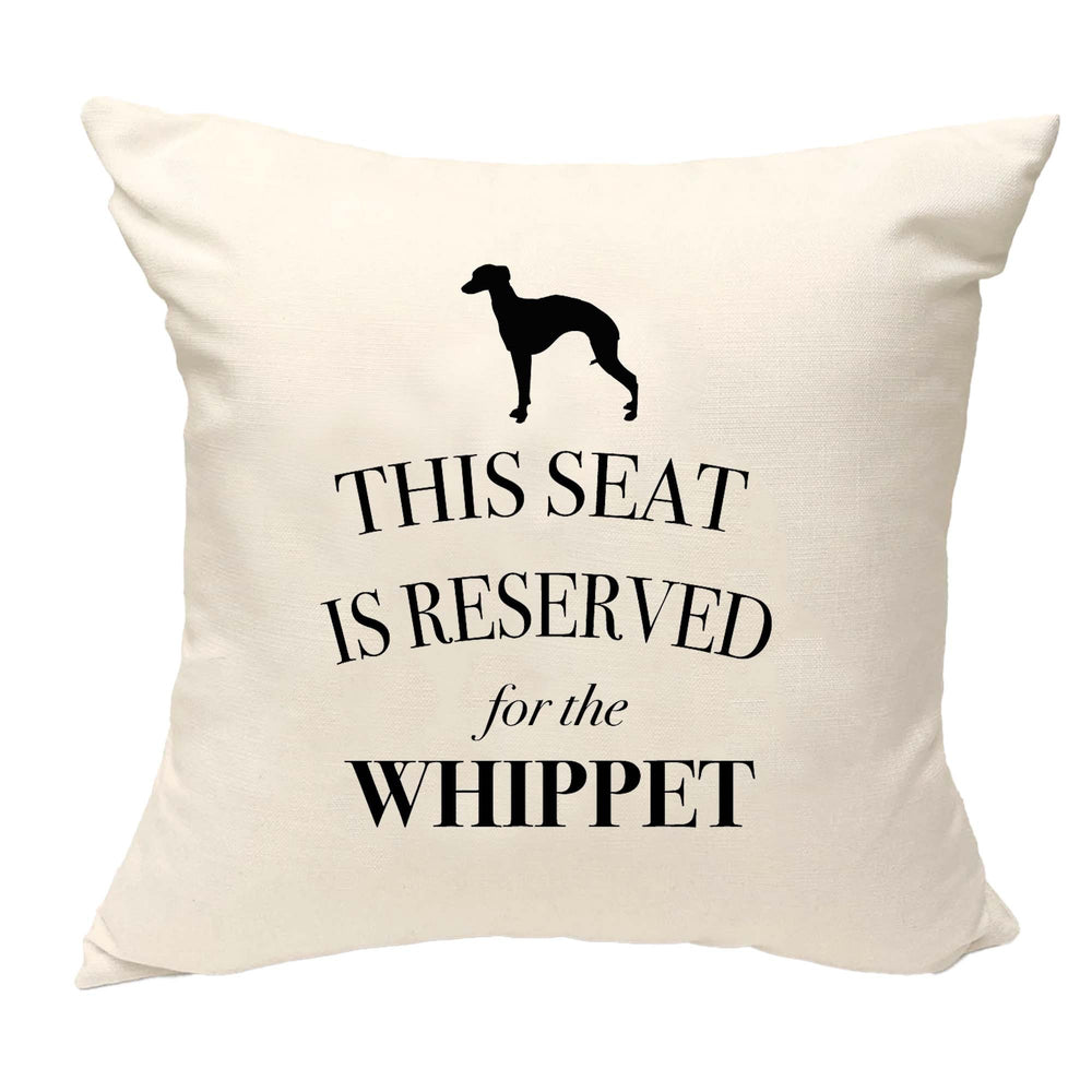 Whippet cushion, dog pillow, whippet pillow, cover cotton canvas print, dog lover gift for her 40x40 50x50 152