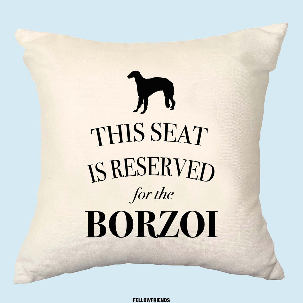 Borzoi cushion, dog pillow, borzoi pillow, cover cotton canvas print, dog lover gift for her 40 x 40 50 x 50 190