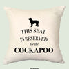 Cockapoo cushion, dog pillow, cockapoo pillow, cover cotton canvas print, dog lover gift for her 40 x 40 50 x 50 201