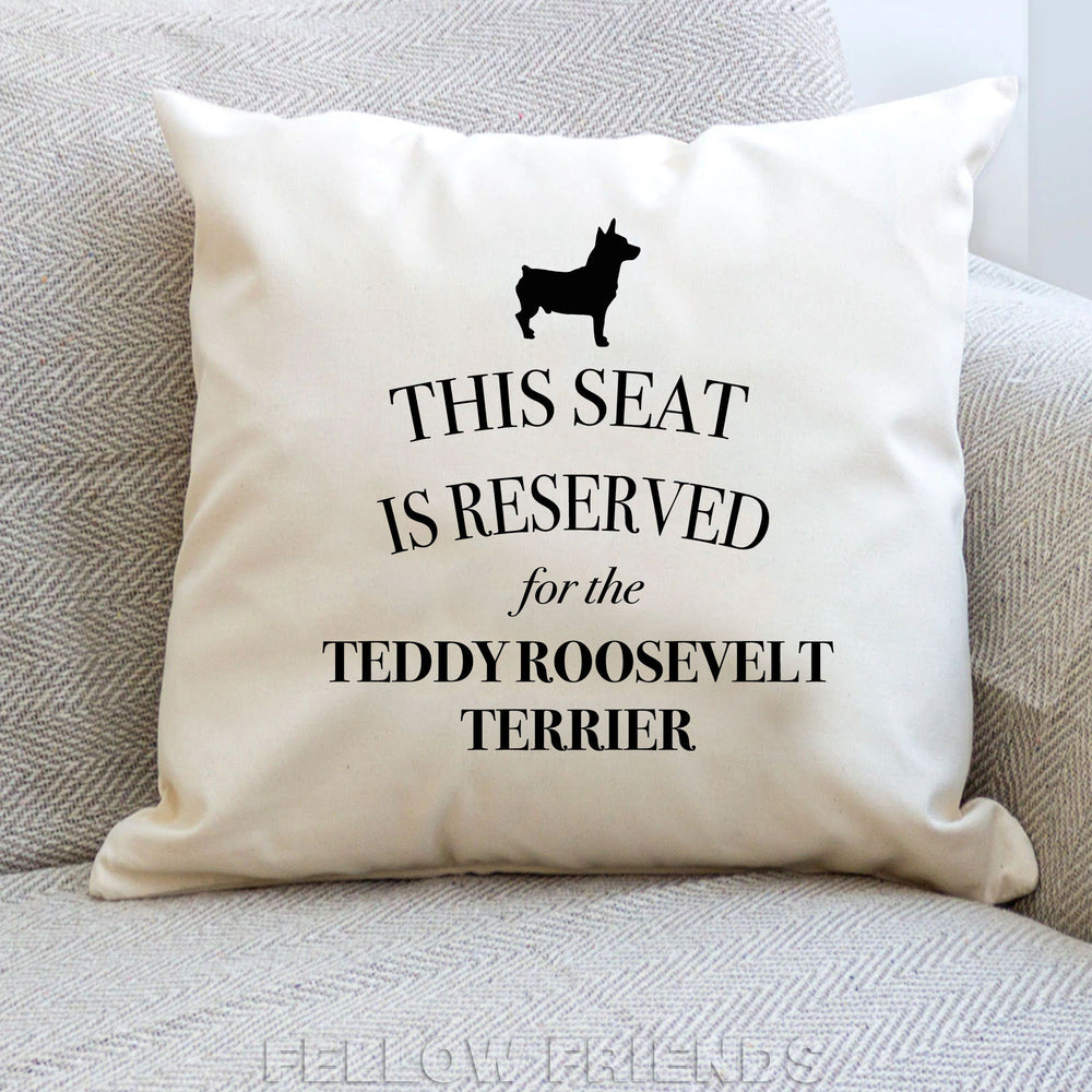 Teddy roosevelt terrier cushion, dog pillow, Terrier pillow, gift for dog lover, cover cotton canvas print, dog gift for her 40x40 50x50 373