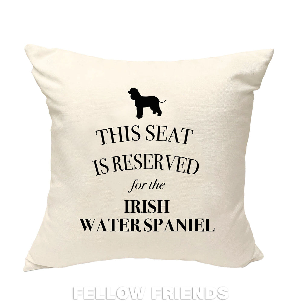 Irish water spaniel cushion, dog pillow, water spaniel pillow, gifts for dog lovers, cover cotton canvas print, dog gift 40x40 50x50 356