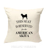 American akita dog pillow, dog pillow, american akita cushion, gift for dog lover, cover cotton canvas print, dog lover gift 40x40 50x50 221