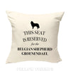 groenendael shepherd pillow, dog pillow, groenendael cushion, gifts for dog lovers, cover cotton canvas print, dog gift 40x40 50x50 255