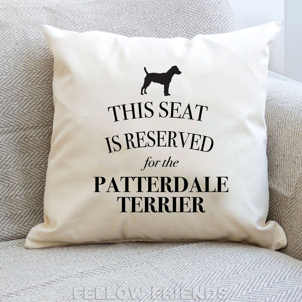 Patterdale terrier dog pillow, terrier dog cushion, dog pillow, gift for dog lover, cover cotton canvas print, dog lover gift 40x40 5050 451