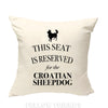 Croatian sheepdog pillow, dog pillow, croatian sheepdog cushion, gift for dog lover, cover cotton canvas print, dog gift 40x40 50x50 407