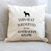 Australian kelpie dog pillow, dog pillow, kelpie dog cushion, gift for dog lovers, cover cotton canvas print, dog lover gift 40x40 50x50 236