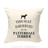 Patterdale terrier dog pillow, terrier dog cushion, dog pillow, gift for dog lover, cover cotton canvas print, dog lover gift 40x40 5050 451