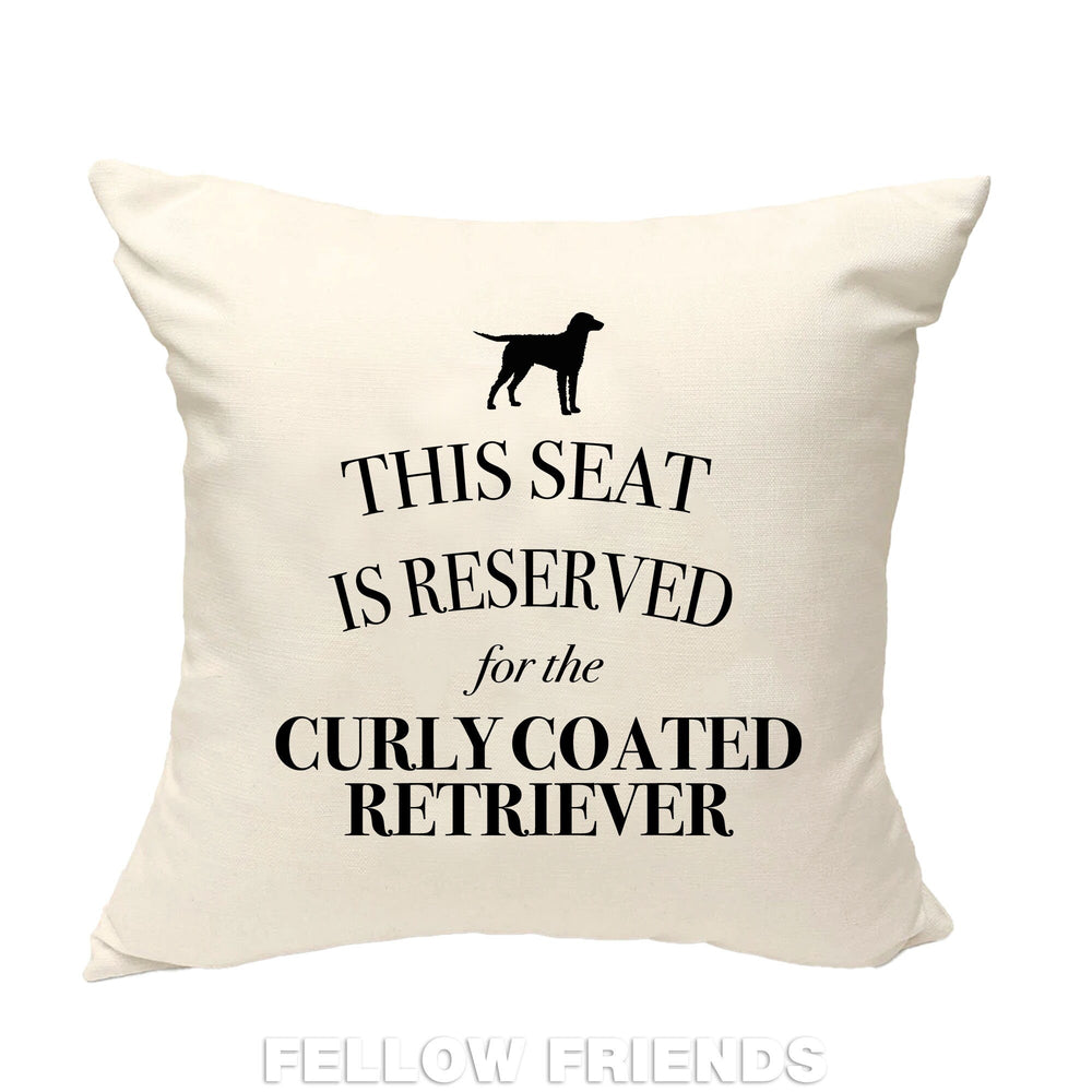 Curly coated retriever dog pillow, dog pillow, retriever dog cushion, gift for dog lover, cover cotton canvas print, dog gift 40x40 5050 409