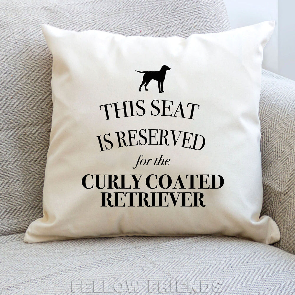 Curly coated retriever dog pillow, dog pillow, retriever dog cushion, gift for dog lover, cover cotton canvas print, dog gift 40x40 5050 409