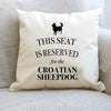 Croatian sheepdog pillow, dog pillow, croatian sheepdog cushion, gift for dog lover, cover cotton canvas print, dog gift 40x40 50x50 407