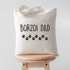 Borzoi tote bag, Borzoi dad, Borzoi papa, Borzoi gifts, Borzoi tote, Borzoi dad tote, Tote bag, Shopping bag, 2474