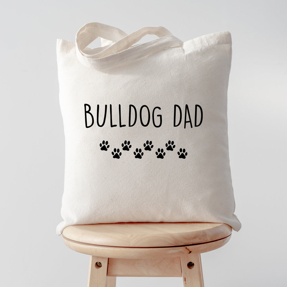 Bulldog tote bag, Bulldog dad, Bulldog papa, Bulldog gifts, Bulldog tote, Bulldog dad tote, Tote bag, Shopping bag, 2486