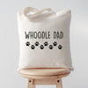 Whoodle tote bag, Whoodle dad, Whoodle papa, Whoodle gifts, Whoodle tote, Whoodle dad tote, Tote bag, shopping bag, 2277