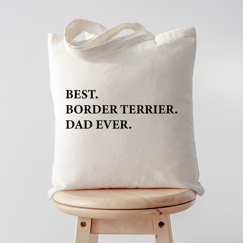 Best Border Terrier dad tote, Best Border Terrier dad, Border Terrier dad, Border Terrier gifts, Border Terrier tote, Terrier dad tote, 1990