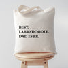 Best Labradoodle dad tote, Best Labradoodle dad, Labradoodle dad, Labradoodle gifts, Labradoodle tote, Labradoodle dad tote, Tote bag, 1995