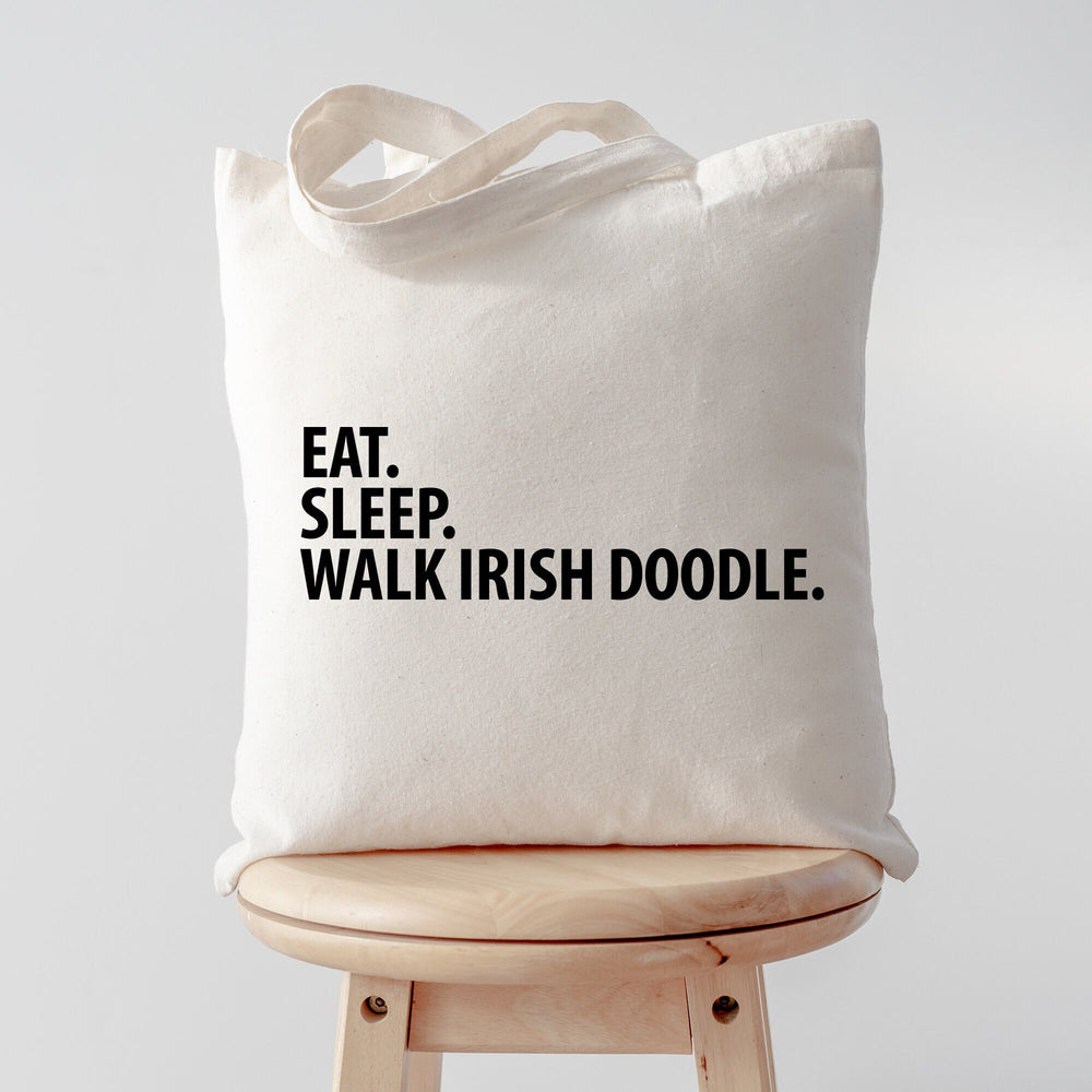 Eat Sleep Walk Irish Doodle tote, Irish Doodle Tote, Irish Doodle gifts, Irish Doodle mom, Irish Doodle dad, Tote bag, Shopping bag, 2772