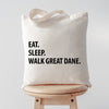 Eat Sleep Walk Great Dane tote, Great Dane tote, Great Dane gifts, Great Dane dad, Great Dane mom, Tote bag, Shopping bag, 1325