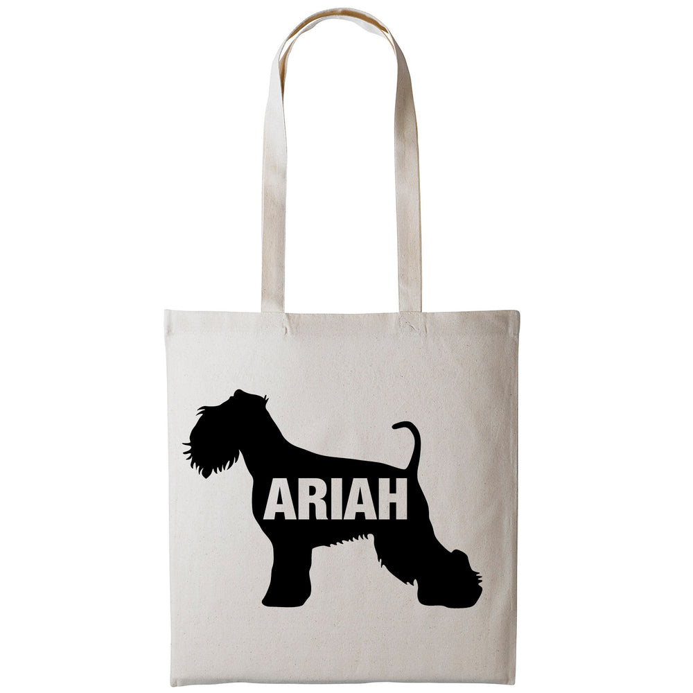 Miniature schnauzer tote bag gift custom tote bag canvas cotton personalized print long handle large shopping tote bag