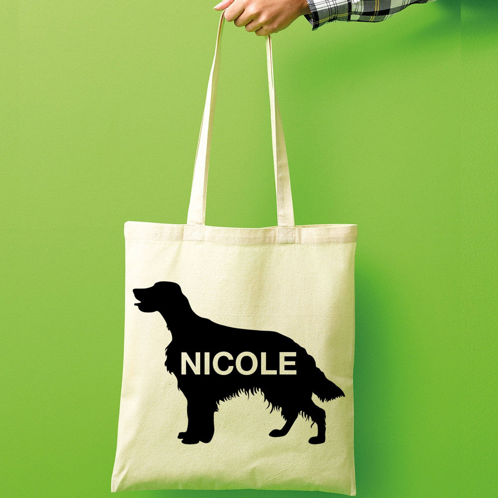 Irish setter dog tote bag gift custom tote bag canvas cotton personalized print long handle large shopping tote bag