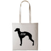 Whippet dog tote bag gift custom tote bag canvas cotton personalized print long handle large shopping tote bag