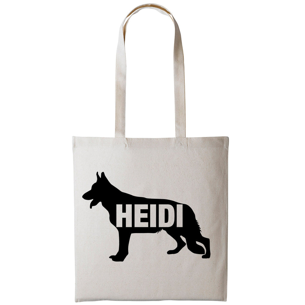 Old german shepherd tote bag gift custom tote bag canvas cotton personalized print long handle large shopping tote bag