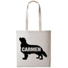 Cavalier king charles spaniel tote bag gift custom tote bag canvas cotton personalized print long handle large shopping tote bag