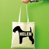 Lakeland terrier tote bag gift custom tote bag canvas cotton personalized print long handle large shopping tote bag