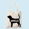 bloodhound tote bag gift custom tote bag canvas cotton personalized print long handle large shopping tote bag