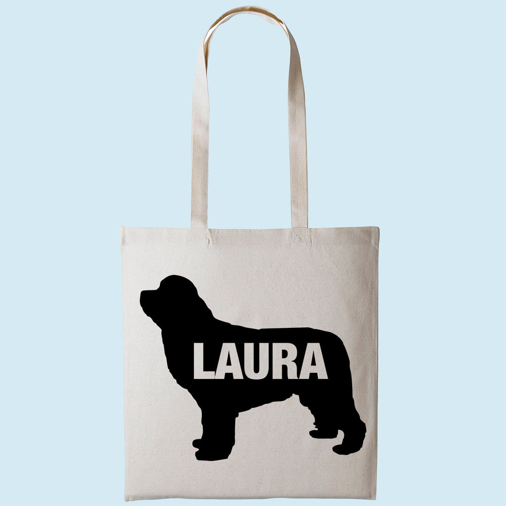 Newfoundland tote bag gift custom tote bag canvas cotton personalized print long handle large shopping tote bag