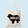 Old english sheepdog tote bag gift custom tote bag canvas cotton personalized print long handle large shopping tote bag