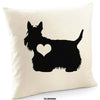 Scottish terrier cushion, dog pillow, Scottish terrier pillow, cover cotton canvas print, dog lover gift for her 40 x 40 50 x 50 446