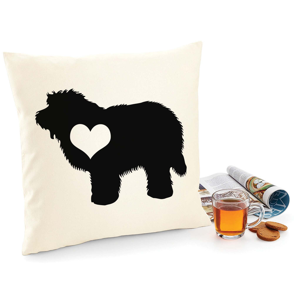Old english sheepdog cushion, dog pillow, old english sheepdog pillow, cover cotton canvas print, dog lover gift for her 40x40 50x50 163