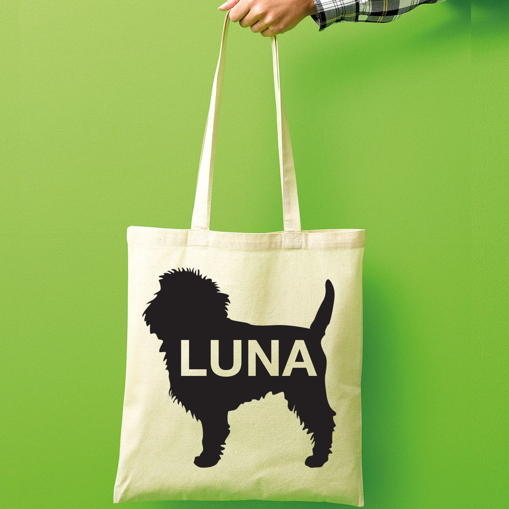 Affenpinscher dog tote bag gift custom tote bag canvas cotton personalized print long handle large shopping tote bag