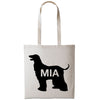 Afghan hound dog tote bag gift custom tote bag canvas cotton personalized print long handle large shopping tote bag