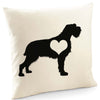Wirehaired pointing cushion, dog pillow, wirehaired pointing pillow cover cotton canvas print, dog lover gift for her 40x40 50x50 316