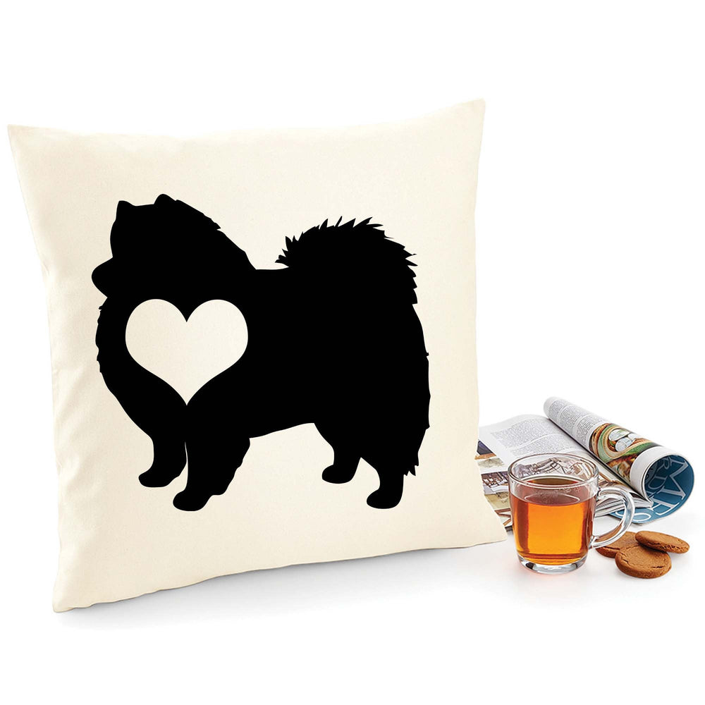 American eskimo cushion, dog pillow, american eskimo pillow cover cotton canvas print, dog lover gift for her 40x40 50x50 224
