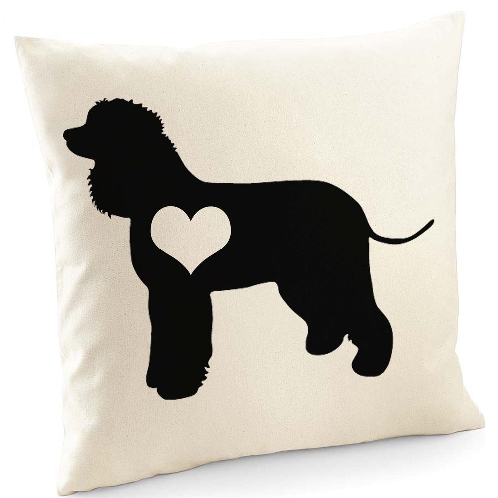 Irish water spaniel cushion, dog pillow, Irish water spaniel pillow, cover cotton canvas print, dog lover gift for her 40x40 50x50 356