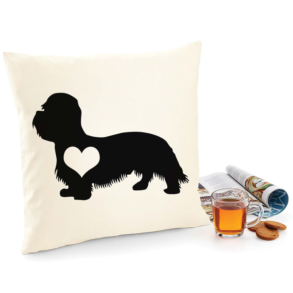 Dandie dinmont cushion, dandie dinmont pillow, cover cotton canvas print, dog lover gift for her 40 x 40 50 x 50
