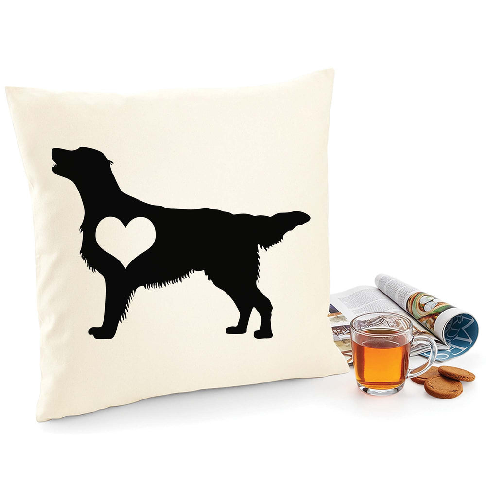 Flat coated retriever cushion, dog pillow, flat coated retriever pillow, cover cotton canvas print, dog lover gift for her 40x40 50x50 162