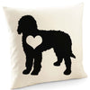 Labradoodle cushion, dog pillow, labradoodle pillow, cover cotton canvas print, dog lover gift for her 40x40 50x50 171