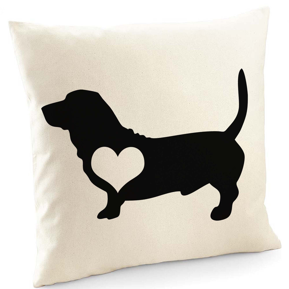 Basset hound cushion, dog pillow, basset hound pillow, cover cotton canvas print, dog lover gift for her 40 x 40 50 x 50 180