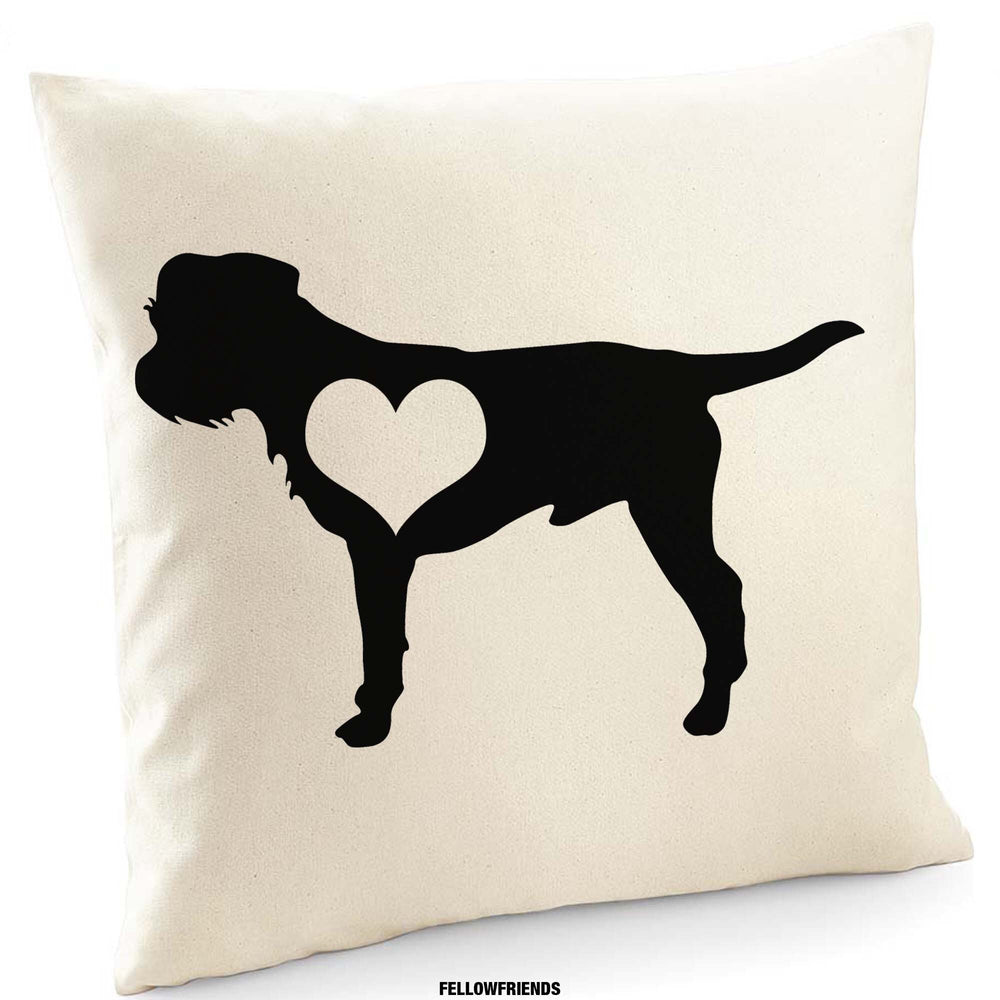 Border terrier cushion, dog pillow, border terrier pillow, cover cotton canvas print, dog lover gift for her 40 x 40 50 x 50 189